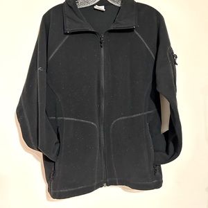 Women’s black Columbia full zip sweater, size large
